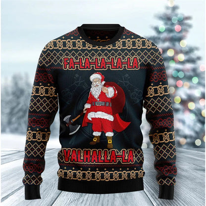Silly Santa Claus Graphic Ugly Christmas Sweater
