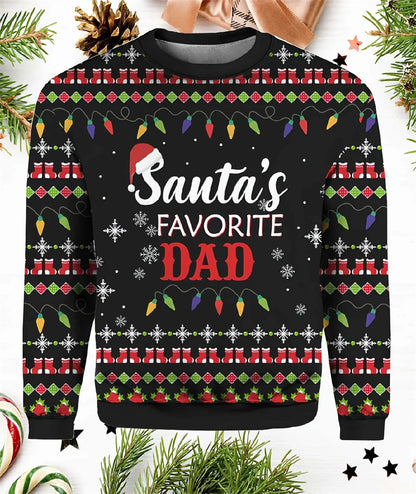 Silly Santa Claus Graphic Ugly Christmas Sweater