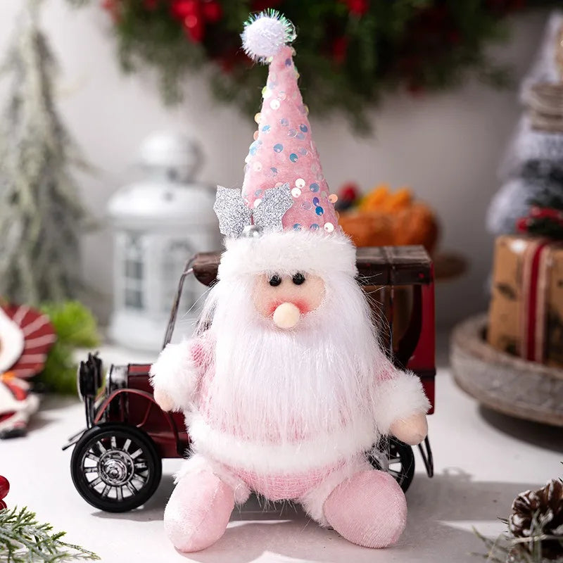 Pink Sequined Figurines