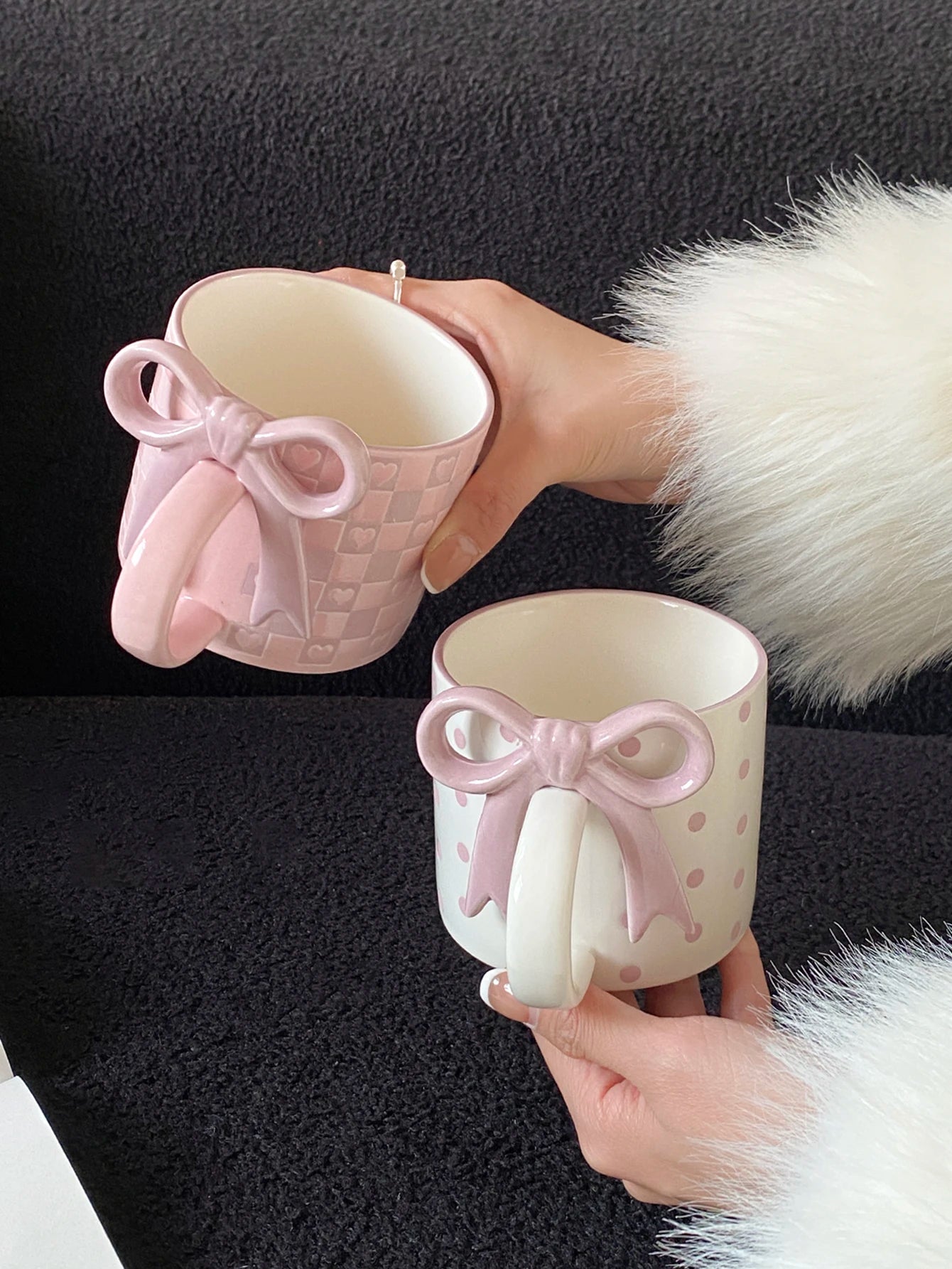 Bow Handle Ceramic Mug