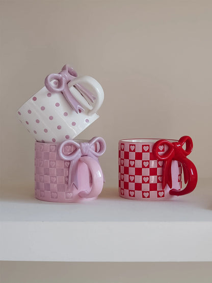 Bow Handle Ceramic Mug