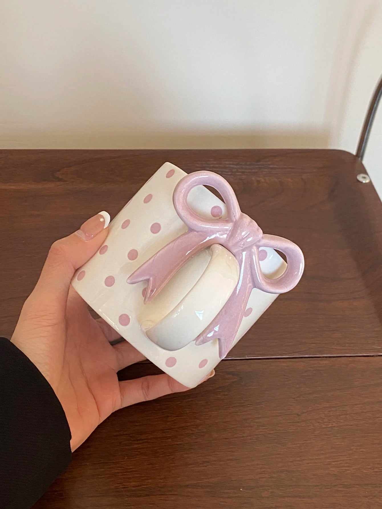 Bow Handle Ceramic Mug
