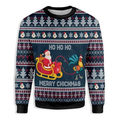 Silly Santa Claus Graphic Ugly Christmas Sweater