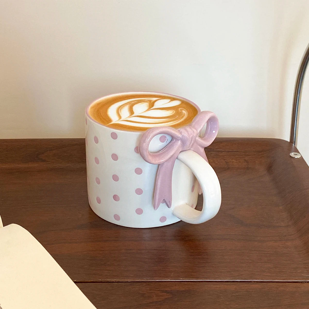 Bow Handle Ceramic Mug
