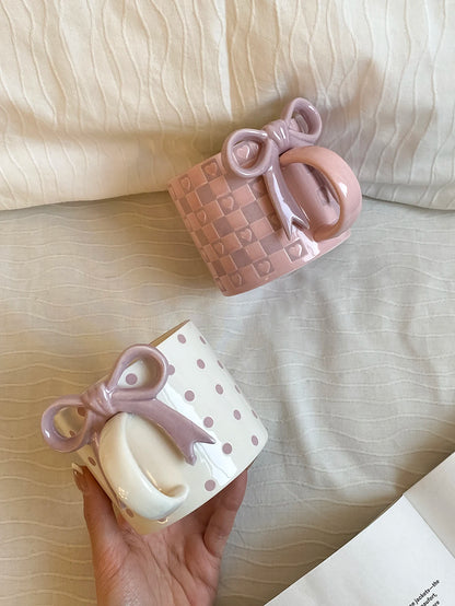 Bow Handle Ceramic Mug