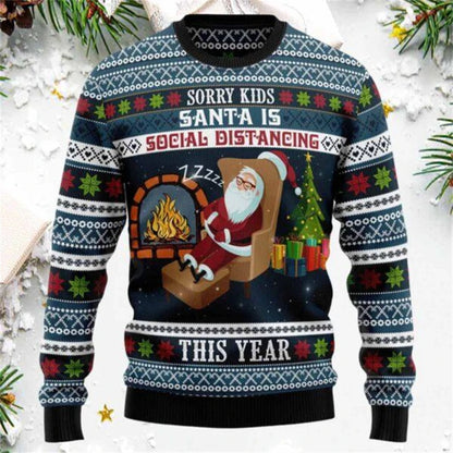 Silly Santa Claus Graphic Ugly Christmas Sweater