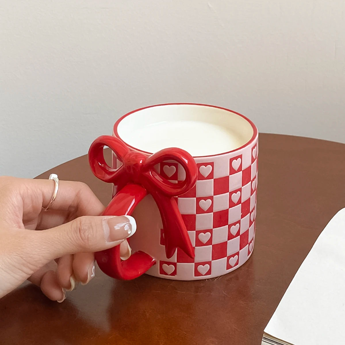 Bow Handle Ceramic Mug
