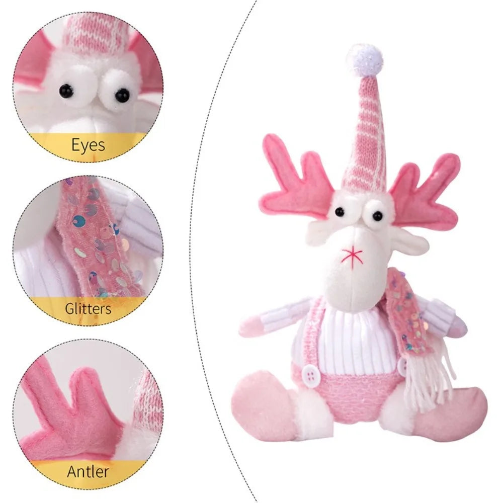 Pink Sequined Figurines