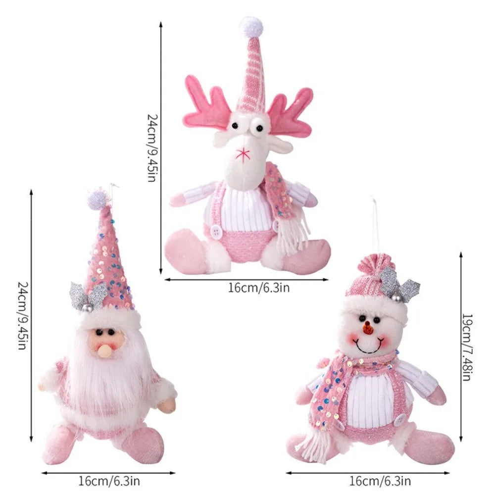 Pink Sequined Figurines