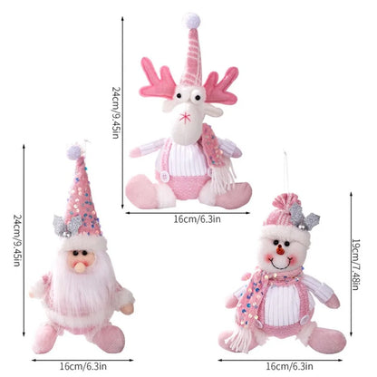 Pink Sequined Figurines