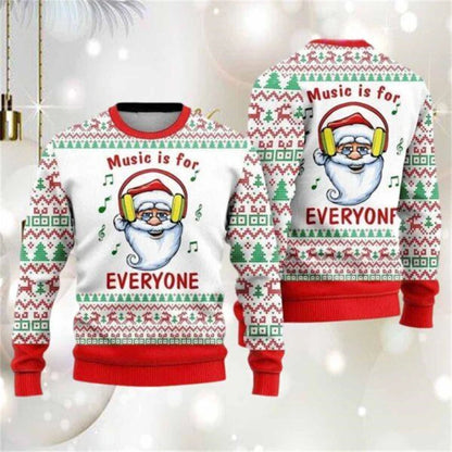 Silly Santa Claus Graphic Ugly Christmas Sweater